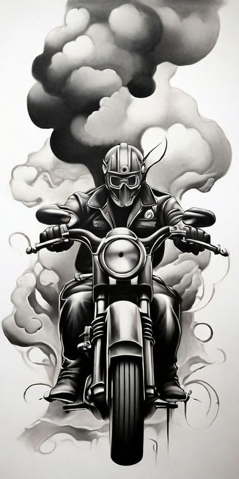 MOTORBIKE RIDER BIKER TATTOO DESIGN#AiSketchArt #AiSketch #AiArt #Ai Biker Tattoo Design, Biker Tattoos Designs, Biker Tattoo, Traditional Black Tattoo, Patriotic Tattoos, Half Sleeve Tattoos Drawings, Health Tattoo, Motorcycle Tattoos, Bike Tattoos