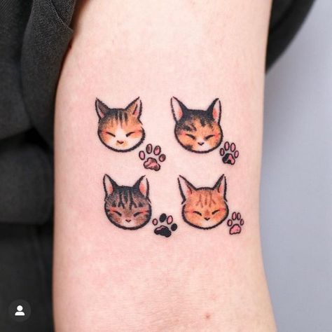 @tattoo__portal on Instagram: "AHHHHH SO CUTE I WANT ONE FOR ALL MY CATS OMG" Kitty Memorial Tattoo, Cat Tattoo Designs Memorial, Cat Tattoos Memorial, Tattoos Paw Print, Print Tattoo Designs, Cat Memorial Tattoo, Paw Print Tattoos, Cat Paw Print Tattoo, Cat Paw Tattoos