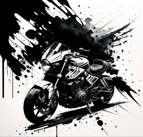 #motorcycle #black #tattoo Polka Tattoo, Trash Polka Tattoo, Motorcycle Black, Trash Polka, Black Tattoo, Motorcycle Art, Tee Shirt Designs, Art Fashion, Tattoo Style