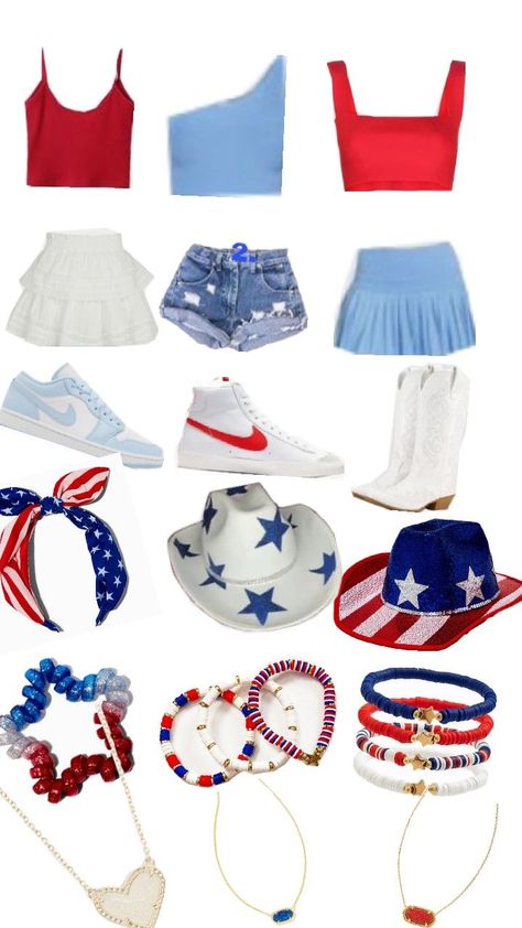 pick one thing from each category for your fit then repost what you pick Cute Fourth Of July Outfits, Fourth Of July Outfits, Fourth Of July Outfit, July Outfits, Casual Preppy Outfits, Preppy Outfits, Pick One, Fourth Of July, Cute Outfits