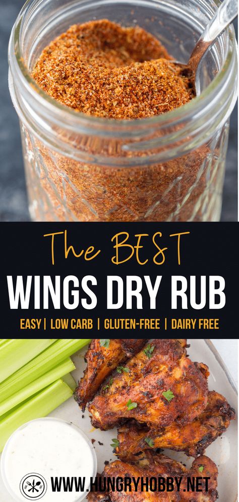 Chicken Wings On The Grill Dry Rubs, Best Wing Dry Rub, Dry Wings Recipe, Buffalo Wing Dry Rub Recipe, Wings Rub Recipe, Chicken Wing Rub Dry Grill, Wing Dust Seasoning, Dry Rub Buffalo Chicken Wings, Cajun Wings Recipe Dry Rubs