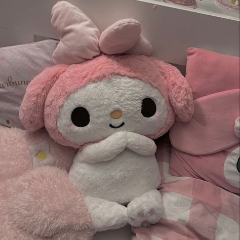 My Melody Plush, Melody Plush, Hime Gyaru, Hello Kitty Images, Gift Inspo, Hello Kitty Pictures, Sanrio Characters, My Melody, Knick Knacks