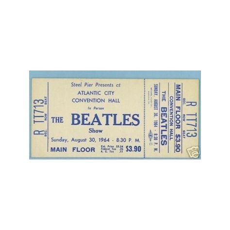 Ticket Png Aesthetic, Beatles Concert, Music Tickets, Moodboard Pngs, Concert Ticket, Embellishment Details, Text Quotes, Concert Tickets, Atlantic City