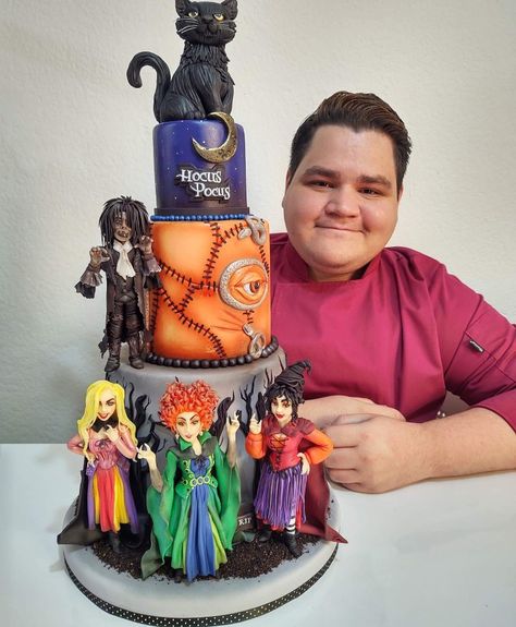 Hocus Pocus Cake, Extreme Cakes, Halloween Themed Birthday Party, Hocus Pocus Party, American Cake, Halloween Hocus Pocus, Holiday Cupcakes, Cake Artist, Candy Cakes