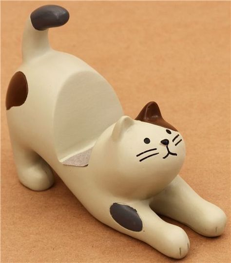 Polymer Clay Cat, Clay Diy Projects, Tanah Liat, Ceramic Cat, Cute Polymer Clay, Clay Animals, Ceramic Animals, Clay Art Projects, Cute Clay