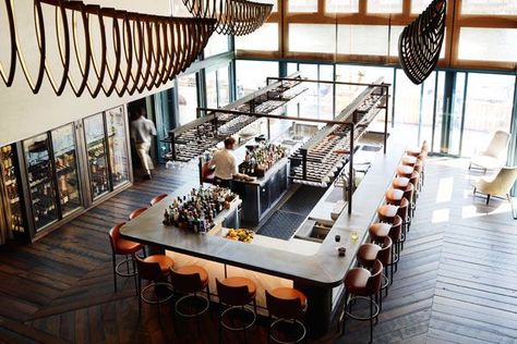 Wharf Timber and Aged Bronze – Pier One Hotel’s Revamp One Hotel, Sydney Hotel, Design Café, Restaurant Lounge, Counter Design, Interiors Magazine, Sydney Harbour, Hotel Project, Bar Design Restaurant