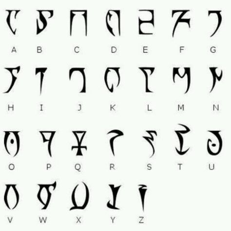 These are the runes and their corresponding letters from The Elder Scrolls: Oblivion, and I just had a huge revelation about them... (see next pin on this board concerning runes.) Alfabeto Viking, Rune Alphabet, Chinese Alphabet, Ancient Alphabets, Different Alphabets, Runic Alphabet, Alphabet Code, Alphabet Symbols, Dark Eldar