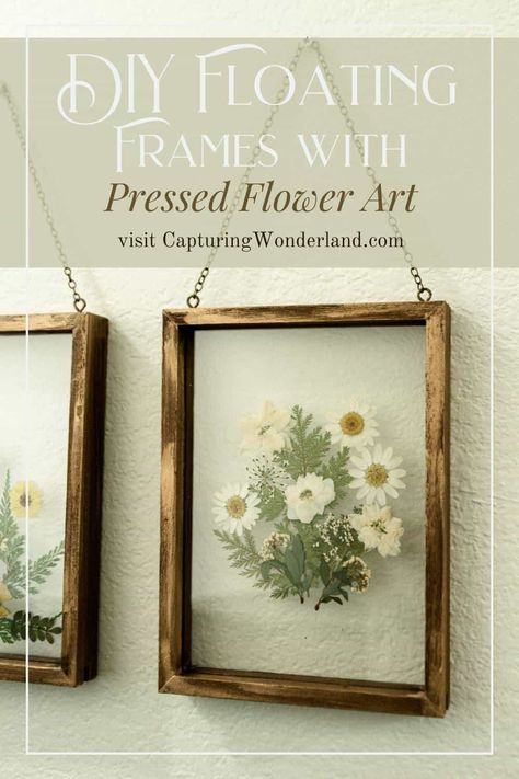 Flower Pressed Picture Frame, Dried Flowers Pressed Frame, Pressed Plant Frames, Pressed Dried Flowers In Frame, Display Pressed Flowers, Floating Frame Flowers, Press And Frame Flowers, Small Pressed Flower Frame, How To Do Pressed Flower Art