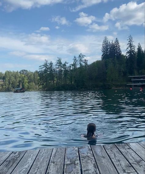 California Lake House, Wild Water Swimming, Lakehouse Aesthetics, Lake Swimming Aesthetic, Lake Days Aesthetic, Lake House Pictures, Lake Aesthetics Summer, Summer By The Lake, Lake House Aesthetic