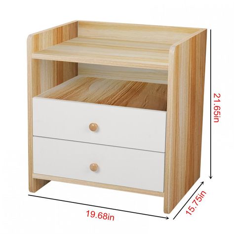 Latitude Run® 2 - Drawer Nightstand | Wayfair Bedside Cupboard, Scene Bedroom, Solid Wood Sofa, Wood Bed Design, Bedside Drawers, Bedside Table Design, Side Table Decor, Furniture Details Design, Bedside Table Storage