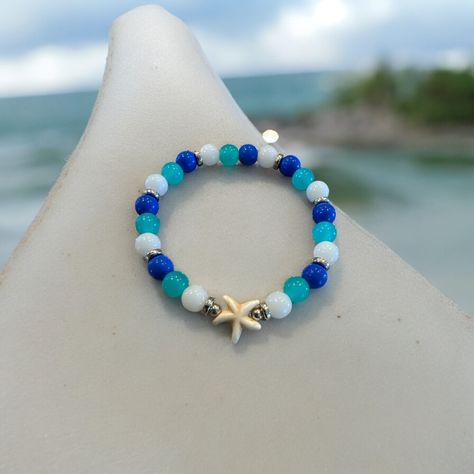 Starfish Beaded Bracelet Beach Themed Bracelet, Lover Bracelet, Bracelet Ocean, Trendy Bracelet, Beach Bracelet, Lovers Bracelet, Stacking Bracelets, Beach Bracelets, Ocean Theme