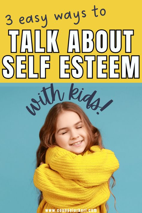 Having a hard time figuring out how to Talk About Self Esteem with Kids? Use these strategies to get the conversation started! Self esteem activities, self esteem games, self esteem lessons, self esteem school counseling, teach kids about self esteem, confidence activities for kids, self esteem for kids, boost self esteem for kids, parenting self esteem strategies. self esteem strategies for kids. Confidence Activities For Kids, Self Esteem Games, Confidence Activities, Boost Self Esteem, Counseling Games, Self Esteem Activities, Discussion Prompts, Kids Talking, How To Talk