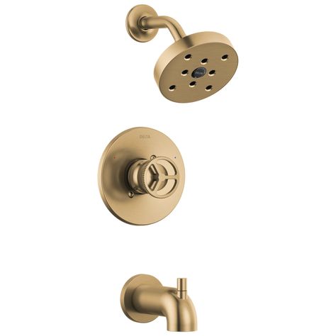 Where To Buy Delta Trinsic Champagne Bronze, Delta Trinsic, Contemporary Bath, Gold Wheels, Water Patterns, Tub And Shower, Bathroom Hardware Set, Modern European, Widespread Bathroom Faucet