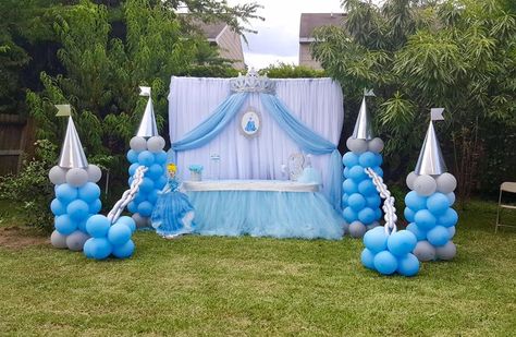 Cinderella Backdrop Ideas, Cinderella Theme Birthday Party, Cinderella Birthday Theme, Cinderella Birthday Party Decorations, Cinderella Party Decorations, Disney Princess Theme, Cinderella Theme, Cinderella Birthday Party, Baby Birthday Decorations