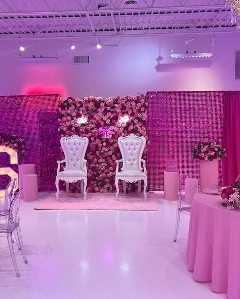 16 Shades of Pink 📍Lights on Kent for Events * * * * * * * * * #sweet16 #quinceañera #dress #birthday #sweet #cake #happybirthday #barbie #shadesofpink #babyshower #birthdaygirl #sweets #weddings #birthdaycake #bridetobe #events #anniversary #fiesta #partytime #birthdayparty #brooklyn #LightsonKentforEvents Barbie Themed Quinceañera, Barbie Quinceanera Theme, Pink Sweet 16 Decorations, Pink Lights, Pink Sweet 16, Sweet 16 Decorations, Quinceanera Themes, Sweet Cake, Dress Birthday