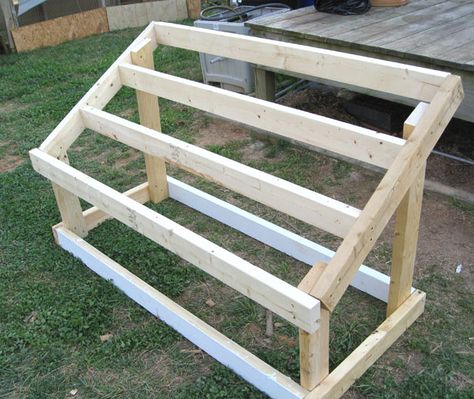 Chicken Roost I. Need to install board underneath to make cleaning easier. 2x4 lying flat for New England winters. Roosting Bars, Chicken Perches, Chicken Roost, Portable Chicken Coop, Chicken Coop Run, Chicken Life, Best Chicken Coop, Chicken Coop Designs, Keeping Chickens