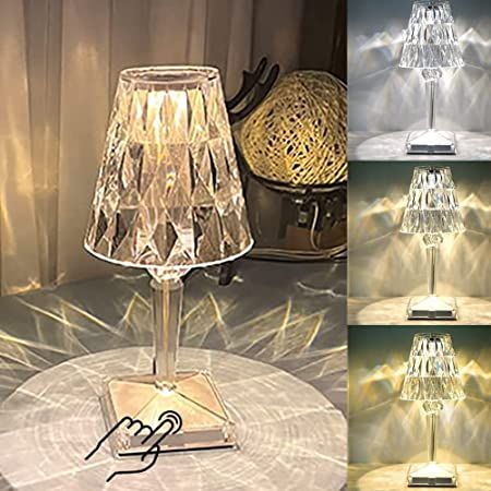 Night Stand Light, Crystal Table Lamp, Table Top Lamps, Cordless Table Lamps, Crystal Table, Rose Crystal, Crystal Table Lamps, Small Lamp, Color Changing Lights