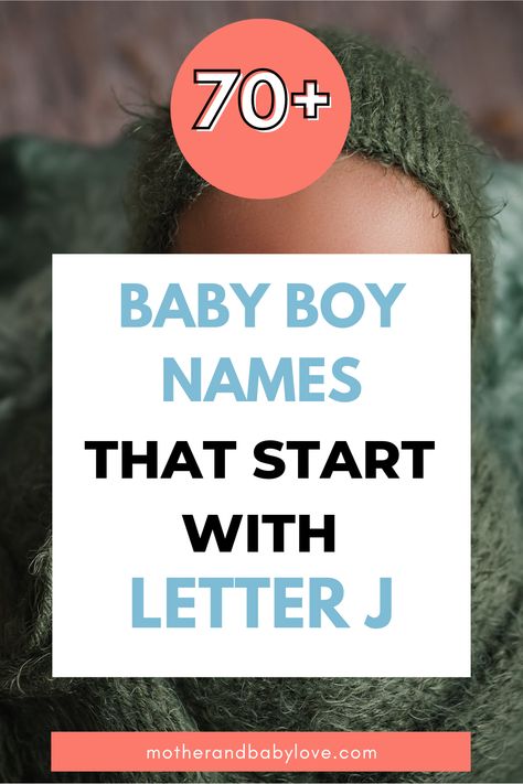 A baby’s name is a long-lasting decision. I have created a list of more than 70 baby names for boys to help you choose your baby’s name.
It will stick with them all through childhood, go with them to the workplace and possibly continue in the family line for generations. It is no wonder that you have to put so much energy into this decision as a parent. Check out the list #Jnames #boynames #babyboynames Baby Boy J Names, J Names For Boys, J Boy Names, J Baby Boy Names, K Boy Names, J Baby Names, Boy Names With J, Classic Baby Boy Names, Uncommon Baby Boy Names