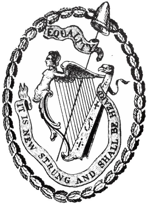 The Society of United Irishmen Irish Harp Tattoo, Harp Tattoo, Ireland Tattoo, Virtual Museum Tours, Irish Independence, Wexford Ireland, Irish Symbols, Irish Harp, Cap Logo