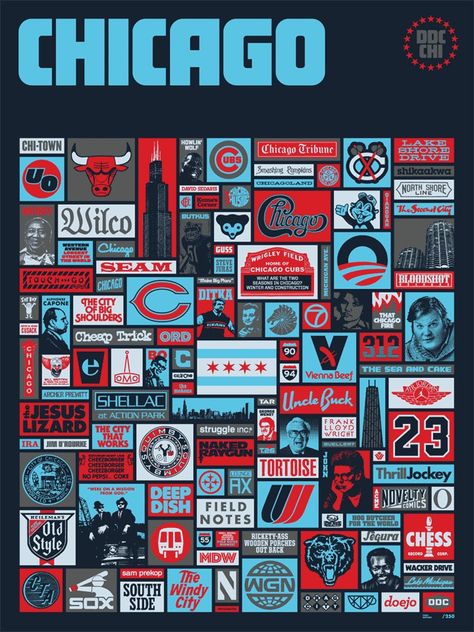 Kickball Tournament, Chicago Graphic Design, Aaron Draplin, Draplin Design, Chicago Logo, American Logo, Chicago Sports Teams, Chicago Poster, Chicago Flag