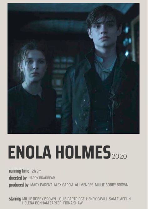 Enola Holmes Movie, Holmes Movie, Movie Recommendations, Most Paused Movie Scenes, Louis Partridge, Iconic Movie Posters, Film Poster Design, Minimalist Posters, Popular Tv Series