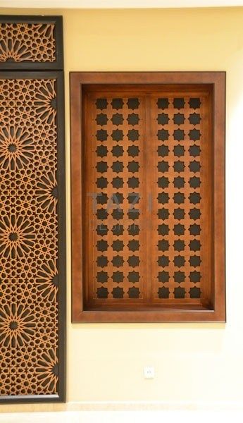 Moorish Architectural Woodwork - Medina Hotel Moroccan Window, Moroccan Doors, Moroccan Interior Design, Moorish Architecture, Moorish Design, Studio Apartment Living, Barn Style Doors, Wood Screens, Moroccan Interiors