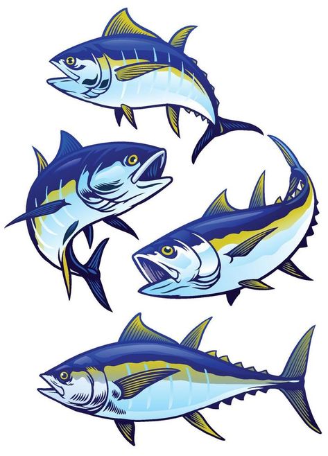 Blue Marlin Fish, Fish Sketch, Fish Clipart, Fish Artwork, Blue Marlin, Fish Graphic, Fish Vector, Tuna Fish, Fish Illustration