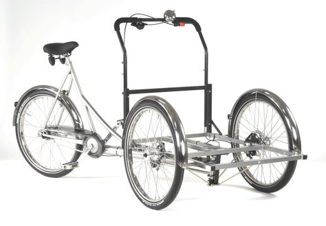 cargo bike plans | Here's another view of a cargo-trike frame without the box Ice Cream Cart Ideas, Scooter Drawing, Christiania Bike, Cargo Trike, Bicycle Sidecar, Bike Coffee, Gerobak Dorong, Bike Food, Bike Cart