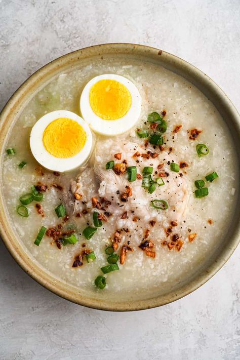 Arroz Caldo - Whisper of Yum Aros Caldo Recipe Filipino, Filipino Rice Soup, Filipino Arroz Caldo, Chicken Arroz Caldo Filipino Recipes, Arrozcaldo Recipe Filipino Food, Arroz Caldo Recipe Philippines, Filipino Congee, Arrozcaldo Recipe, Arroz Caldo Filipino Recipe