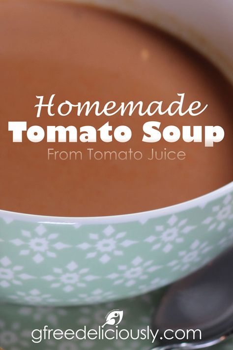 A delicious homemade creamy tomato soup made from tomato juice, baking soda, a little butter, some milk, and a little salt and pepper. Homade Tomato Soup, Homemade Creamy Tomato Soup, Homemade Tomato Juice, Recipe Using Tomatoes, Tomato Juice Recipes, Easy Tomato Soup Recipe, Canned Tomato Juice, Homemade Tomato Soup Recipe, Homemade Tomato Soup