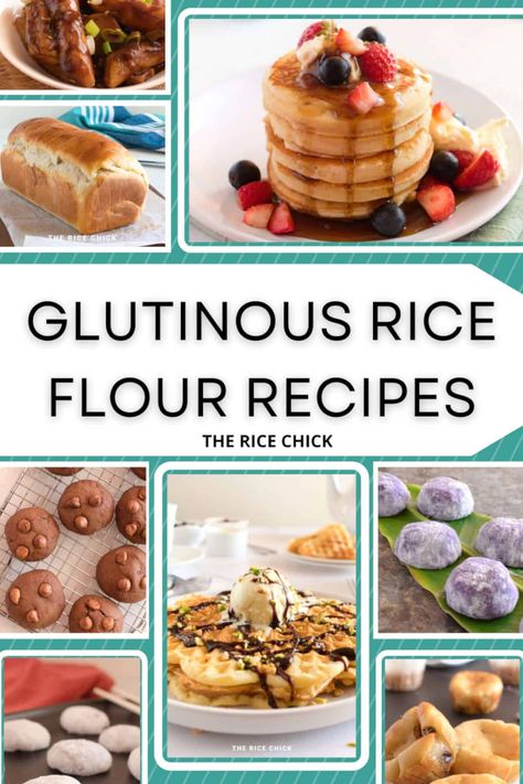 Recipes With Rice Flour, Glutinous Rice Flour Recipes, Rice Flour Muffins, Recipes Using Rice Flour, Mochi Waffle Recipe, Rice Flour Cookies, Recipes With Rice, Rice Flour Pancakes, Mochiko Flour