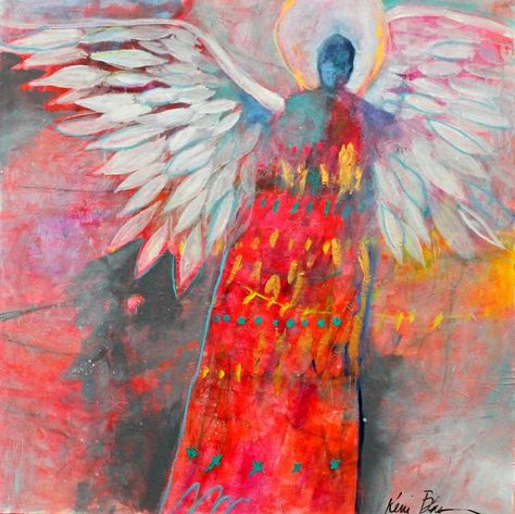 Buy Always on Call, Acrylic painting by Kerri Blackman on Artfinder. Discover thousands of other original paintings, prints, sculptures and photography from independent artists. Angels Paintings, Gray Painting, Angel Paintings, Large Paintings, Angel Figure, Angel Artwork, Intuitive Art, Expressionist Painting, Angel Painting