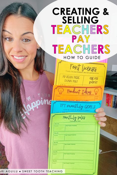 Looking to create and sell digital resources on Teachers Pay Teachers? Learn about copyright rules, downloading fonts and clipart, what programs to use to create digital teaching resources, how to manage a TPT store, make money off your digital resources, and download the FREE printables to stay organized as a teacherpreneur! How To Sell On Teachers Pay Teachers, How To Make Editable Printables, Teacher Pay Teachers Free Downloads, Teachers Pay Teachers Free Downloads, Selling On Tpt, Teachers Pay Teachers Freebies, Teacher Printables, Teacher Development, Teacher Freebies