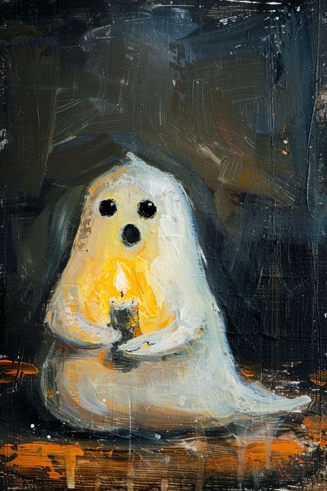 Surprised Ghost Holding a Candle Art Painting Print Dark Art Painting Perfect for Victorian Art Home Wall Decor 3 - Etsy Turkey Horror Painting Ideas, Candle Art Painting, Dark Art Painting, Horror Painting, Dark Art Paintings, Halloween Crafts Ideas, Candle Painting, Sci Fi Landscape, Painting Ideas Easy