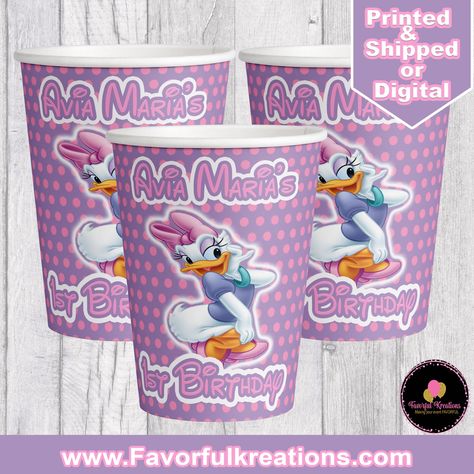 Daisy Duck Party, Duck Party, Team Snacks, Daisy Party, Spongebob Party, Donald And Daisy Duck, Duck Birthday, Troll Party, Brochure Paper