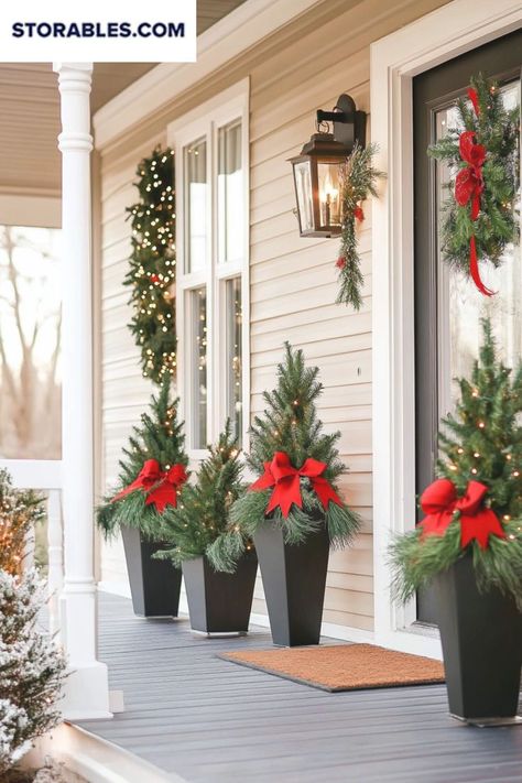 Ready to make your porch festive? Explore our guide on how to decorate a front porch for Christmas with stunning Outside Porch Christmas Decor Ideas. From classic red and green to modern metallics, find the perfect style for your home. How do you personalize your holiday porch decor? Comment below! #ChristmasDecor #FrontPorch #HolidayStyle #storables Outdoor Christmas Planters, Red Christmas Decor, Christmas Planters, Porch Christmas Decor Ideas, Porch Christmas Decor, Christmas Front Porch, Christmas Themes Decorations, Christmas Porch Decor, Indoor Christmas Decorations