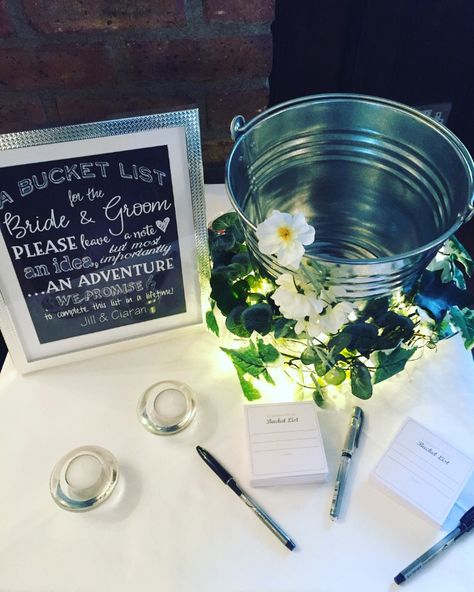 Amazing Wedding Bucket List idea from today's wedding at the Castle Bucket List Ideas Wedding, Bucket List Retirement Party, Bucket List Wedding, Wedding Bucket List, Bucket Wedding, Wedding Bucket, Crystals Wedding, Bucket List Ideas, Wedding List