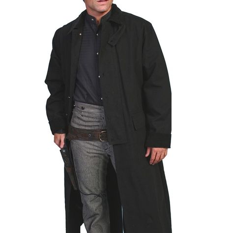 Scully Men's Duster Cowboy Duster, Western Men, Leg Straps, Men Jackets, Black Cowboy, Western Jacket, Duster Jacket, Canvas Jacket, Mens Costumes