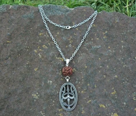 Trishul Pendant, Shiv Bhagwan, Shiva Trishul, Hindu Symbol, Hindu Symbols, Rudraksha Mala, Rudraksha Beads, Indian Gifts, Protection Jewelry