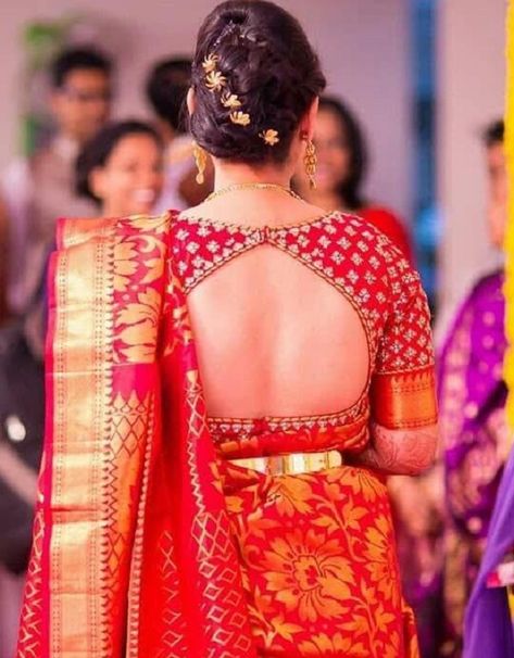 20 Latest Blouse Back Neck Designs for Pattu Silk Sarees: (2023) Basic Blouse Designs, Blouse Back Neck, Latest Bridal Blouse Designs, Blouse Designs High Neck, Indian Celebrity, Blouse Designs Catalogue, Best Blouse Designs, Bridal Design, Saree Blouse Neck Designs