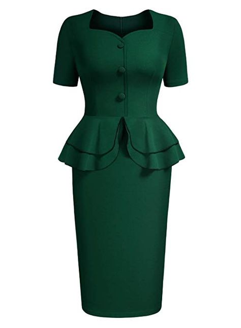 Women 1940s, Dresses 40s, Bodycon Cocktail Dress, Stylish Work Attire, Classy Dress Outfits, 1940s Dresses, Classy Work Outfits, Vintage Style Dresses, 1940s Fashion