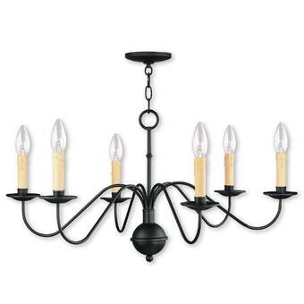 Darby Home Co Eberhart 6-Light Candle Style Classic / Traditional Chandelier & Reviews | Wayfair Square Chandelier, Rectangle Chandelier, Wagon Wheel Chandelier, Candle Style Chandelier, 5 Light Chandelier, Traditional Chandelier, Livex Lighting, Drum Chandelier, Candle Styling