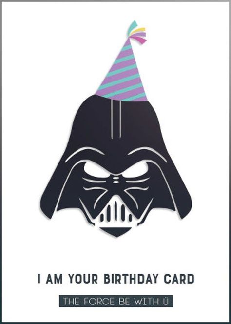 Starwars Birthday Card, Star Wars Happy Birthday, Star Wars Cards, Last Minute Birthday Gifts, Birthday Invitation Card, Star Wars Cake, Star Wars Diy, Happy Birthday Posters, Birthday Star