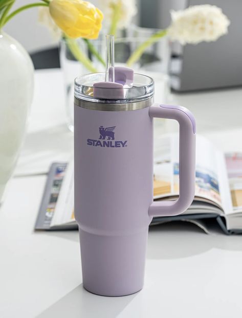 Stanley Quencher H2.0 FlowState Stainless Steel Vacuum Insulated Tumbler with Lid and Straw - Orchid Stanley Bottle, Stanley Water Bottle, Summer Must Haves, Diy Gifts For Girlfriend, Stanley Cups, Amazon Favorites, Stanley Tumbler, Orchid Purple, Botanical Decor