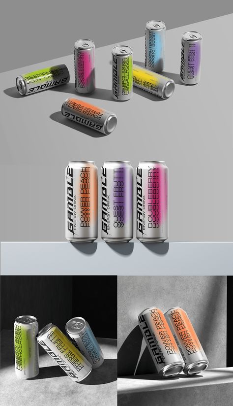 GAMBLE || Energy drink || Packaging design Energy Drink Packaging Design, Energy Drink Packaging, Drink Packaging Design, Drink Packaging, Drinks Packaging Design, Drinks Brands, Drink Labels, Design Label, Drinks Design