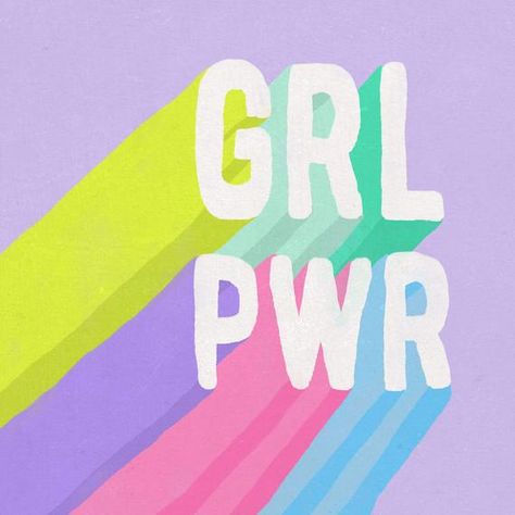 Girl Power Poster, Art For Office, Grl Pwr, Feminist Art, Girl Power, Art Print, Blue, Art