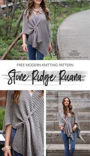 Knitting Pattern Beginner, Ruana Pattern, Two Of Wands, Modern Knitting Patterns, Poncho Shawl, Modern Knitting, Knitted Wit, Tunisian Crochet, Crochet Poncho