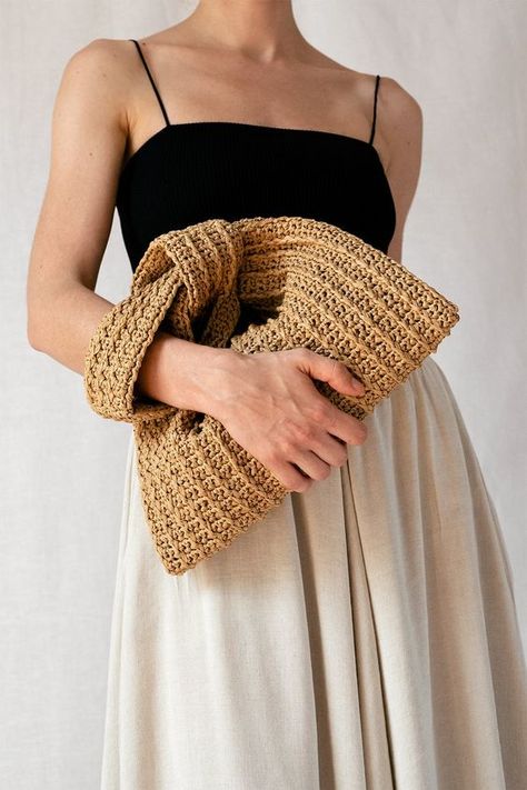 Raffia Knot Bag in Tan, Crochet Raffia Handbag, Summer Wrist Bag, Minimal Straw Bag, Handcrafted Pouch Purse the Raffia Knot Bag - Etsy Canada Japanese crochet bag #japanesecrochetbag #crochet #crochetbag #crochetbags 11.405 Japandi Knot Bag, Flatlay Clothing, Japanese Crochet Bag, Summer Wrist, Sling Bag Crochet, Raffia Handbag, Princess Wardrobe, Crochet Sling Bag, Bohemian Princess