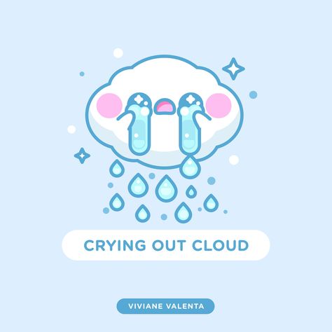 Crying out Cloud 🌧️ —— #kawaii #kawaiiaesthetic #kawaiiart #kawaiistyle #kawaiiartist #gamedesign #cuteillustration #madewithsketch #artwork #artist #artoftheday #illustrationartists #illustration_daily #kawaiistuff #cutearteveryday #pun #whale #whaleart #greenpeace #cuteart #cuteartwork #cuteartstyle #emotes #twitch #cuteaesthetic #cloud #undertheweather Cloud Character Design, Kawaii Folder, Kawaii Clouds, Kawaii Cloud, Emotes Twitch, Cartoon Clouds, Cute Puns, Whale Art, Cute Kawaii Drawings