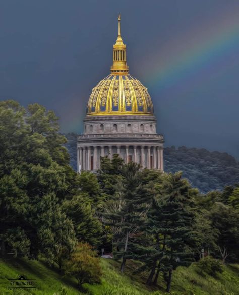 West Virginia State Capitol, Charleston WV ~ Gary Wendell Photography Charleston West Virginia, Apocalypse Aesthetic, Charleston Wv, State Capital, End Of The Rainbow, Virginia State, State Capitals, New Adventures, Capital City